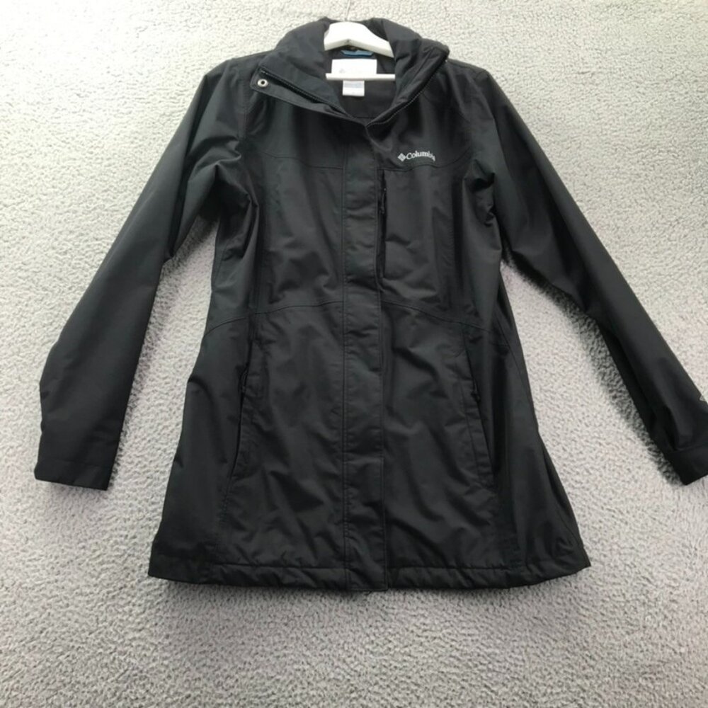COLUMBIA Womens Medium Black Frigid Flight Interchange Jacket COAT ONLY NO LINER
